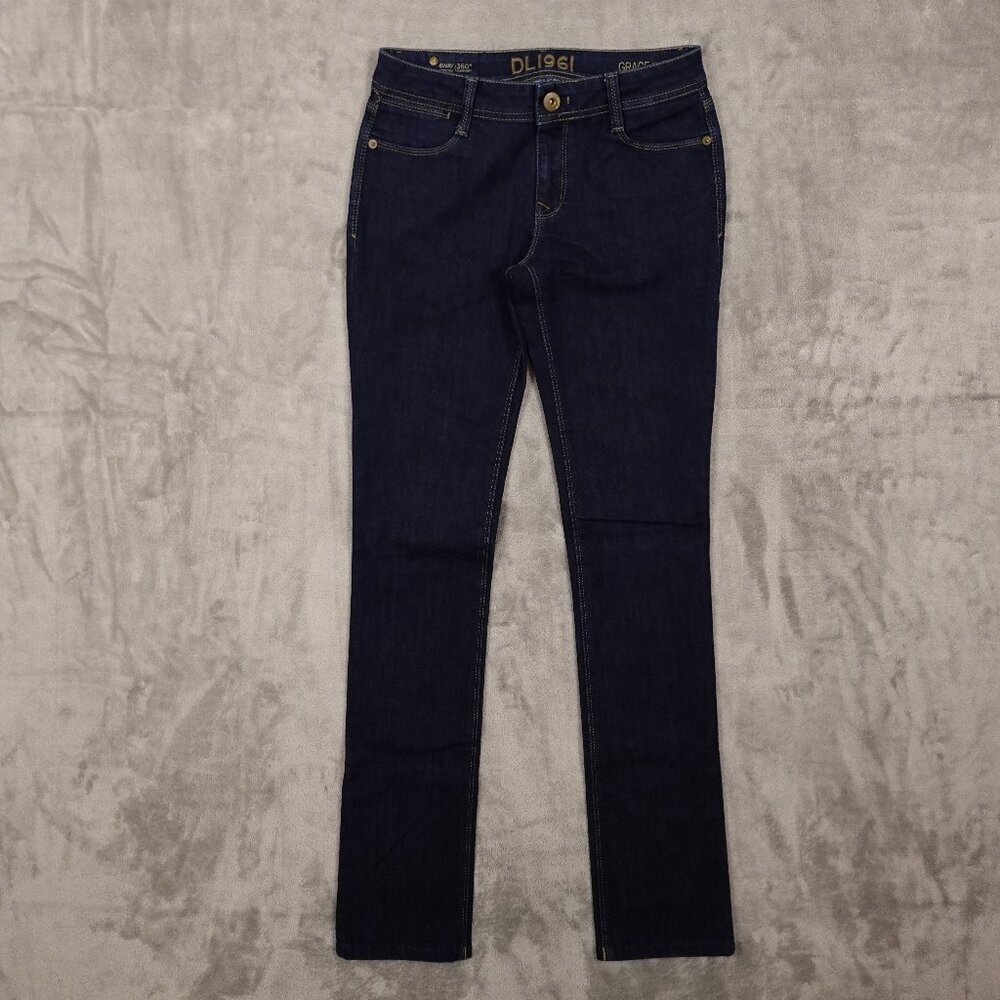 DL1961 jeans grace high rise straight women's 26 blue denim